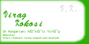 virag kokosi business card